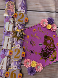 Princess Graduation Lei and Cap Set, Ribbon Lei, Class of 2026 Gift