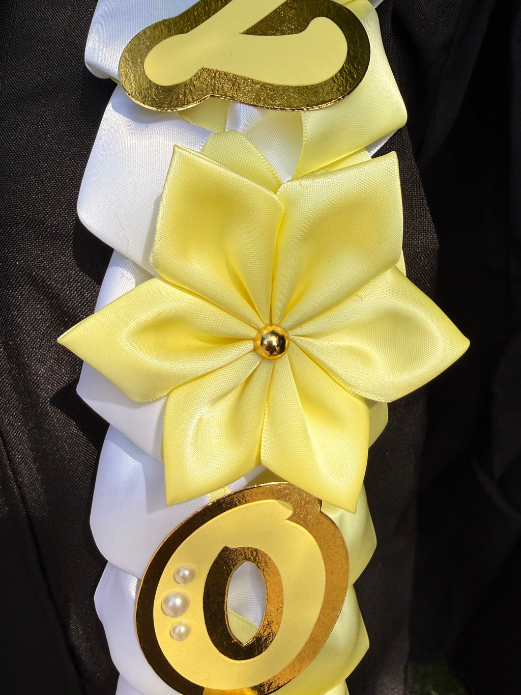 Graduation Ribbon Lei 2026 Satin Braid Lei Personalized Name Graduation Lei Butterfly Grad Lei High School or College gift