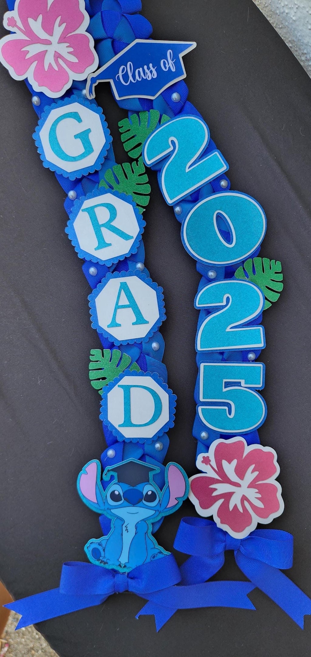 Custom Graduation Ribbon Lei: Class of 2026, Keepsake Grad Gift