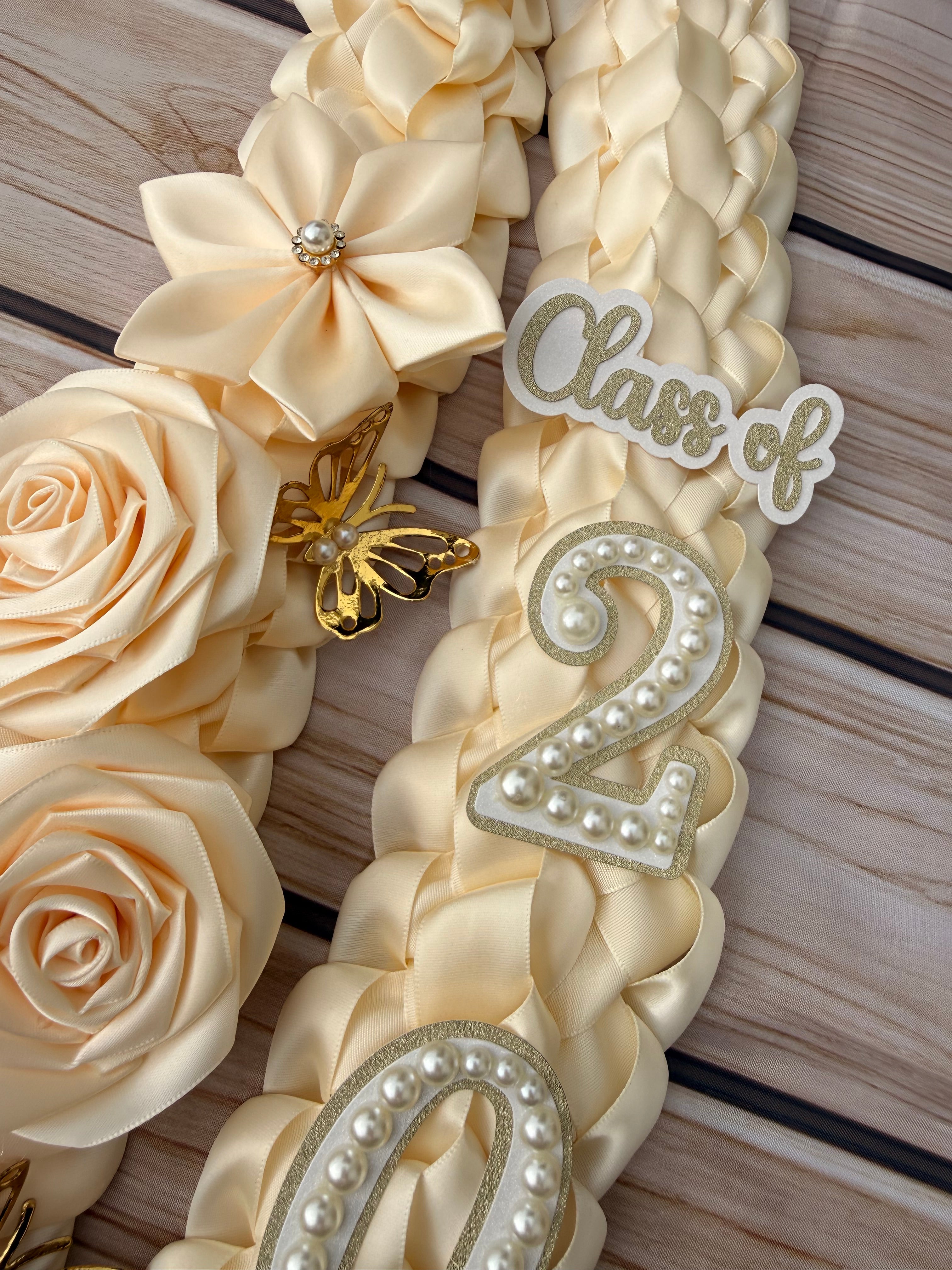 Graduation Lei and Cap Set, Ribbon Lei, Class of 2026 Gift