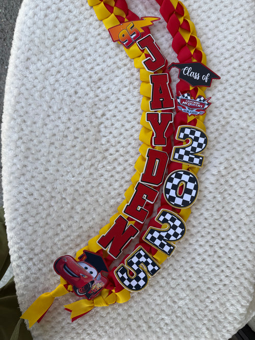 Cars theme graduation lei
