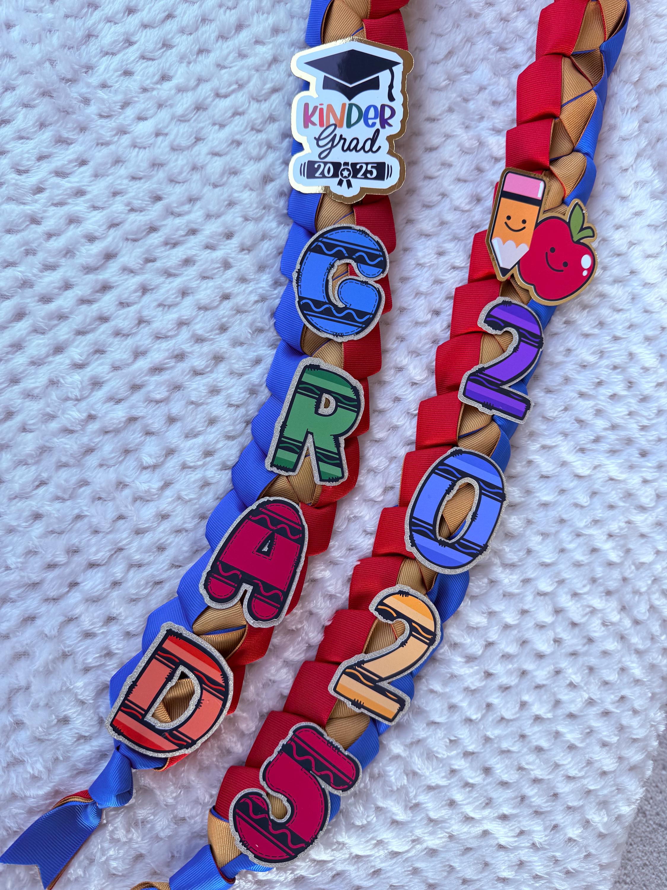 Crayon Inspired Kindergarten lei senior graduation gift