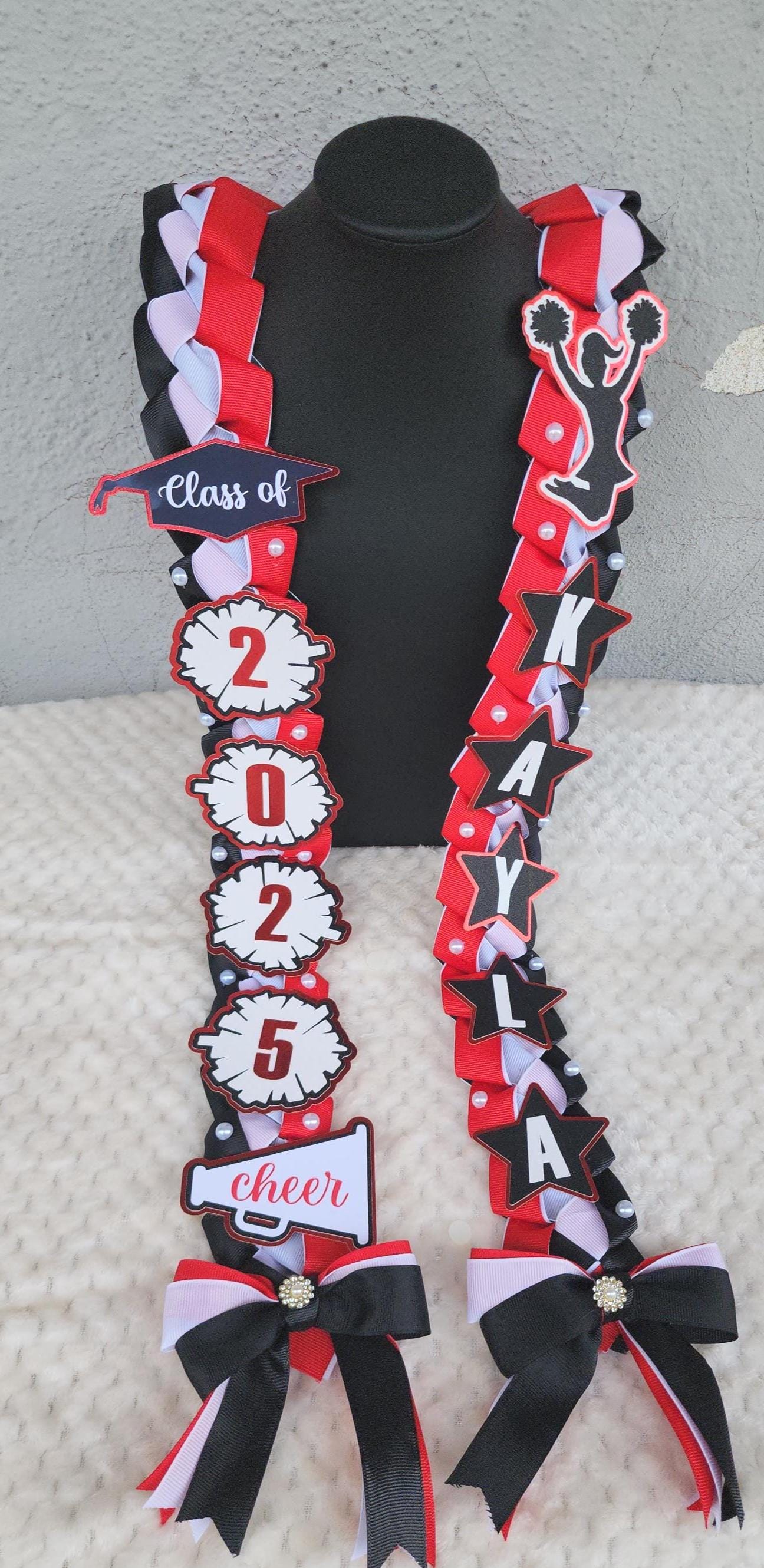 Cheerleader Graduation Ribbon Lei: Custom Senior Night Gift, Class 2026