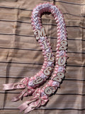 Coquette Graduation Ribbon Lei withPearl Accents, Class of 2026, Double braided lei