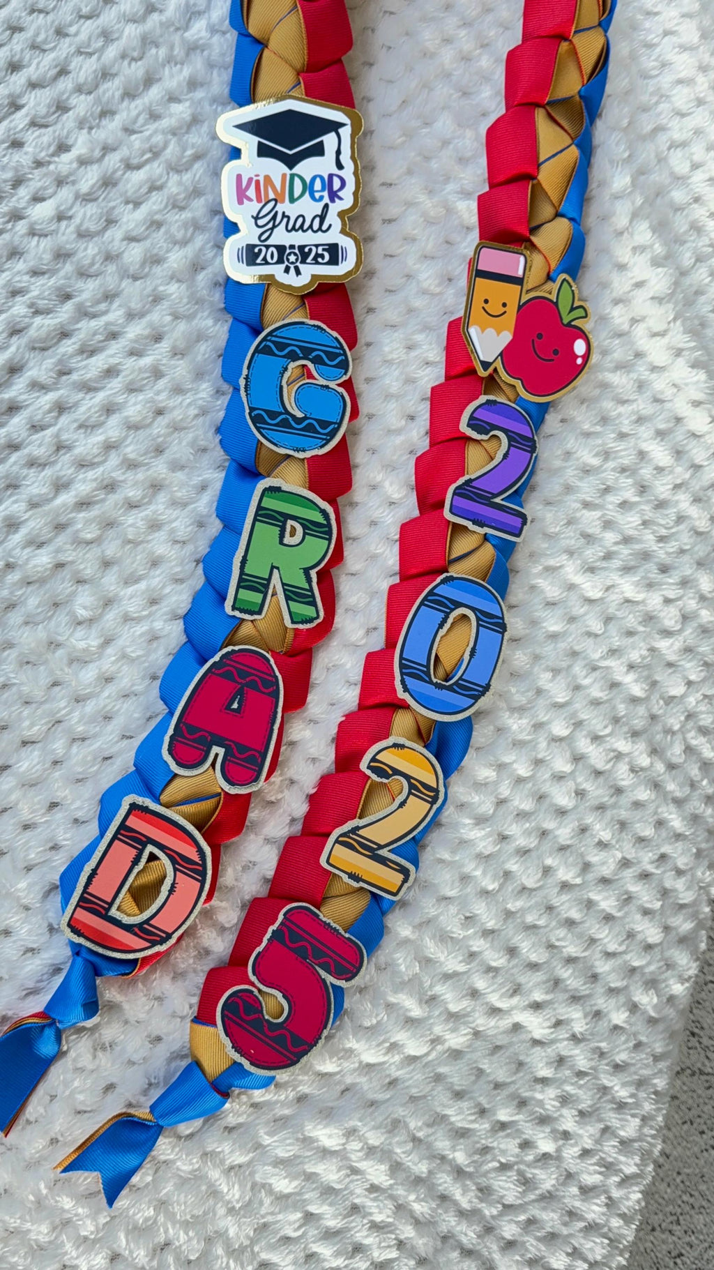 Crayon Inspired Kindergarten lei senior graduation gift