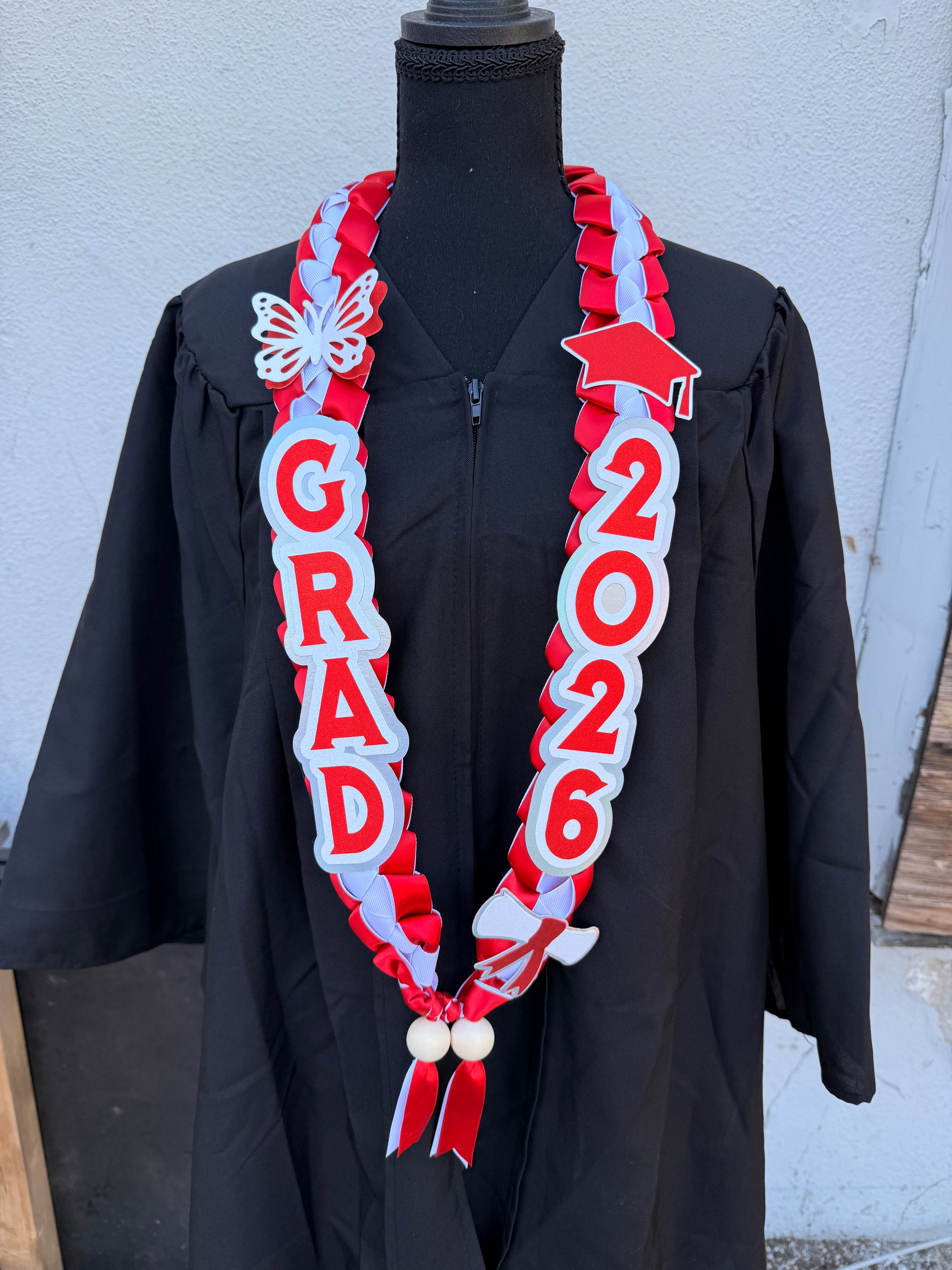 Custom Graduation Ribbon Lei Closed ended – Class of 2026 ✨ Personalized Keepsake