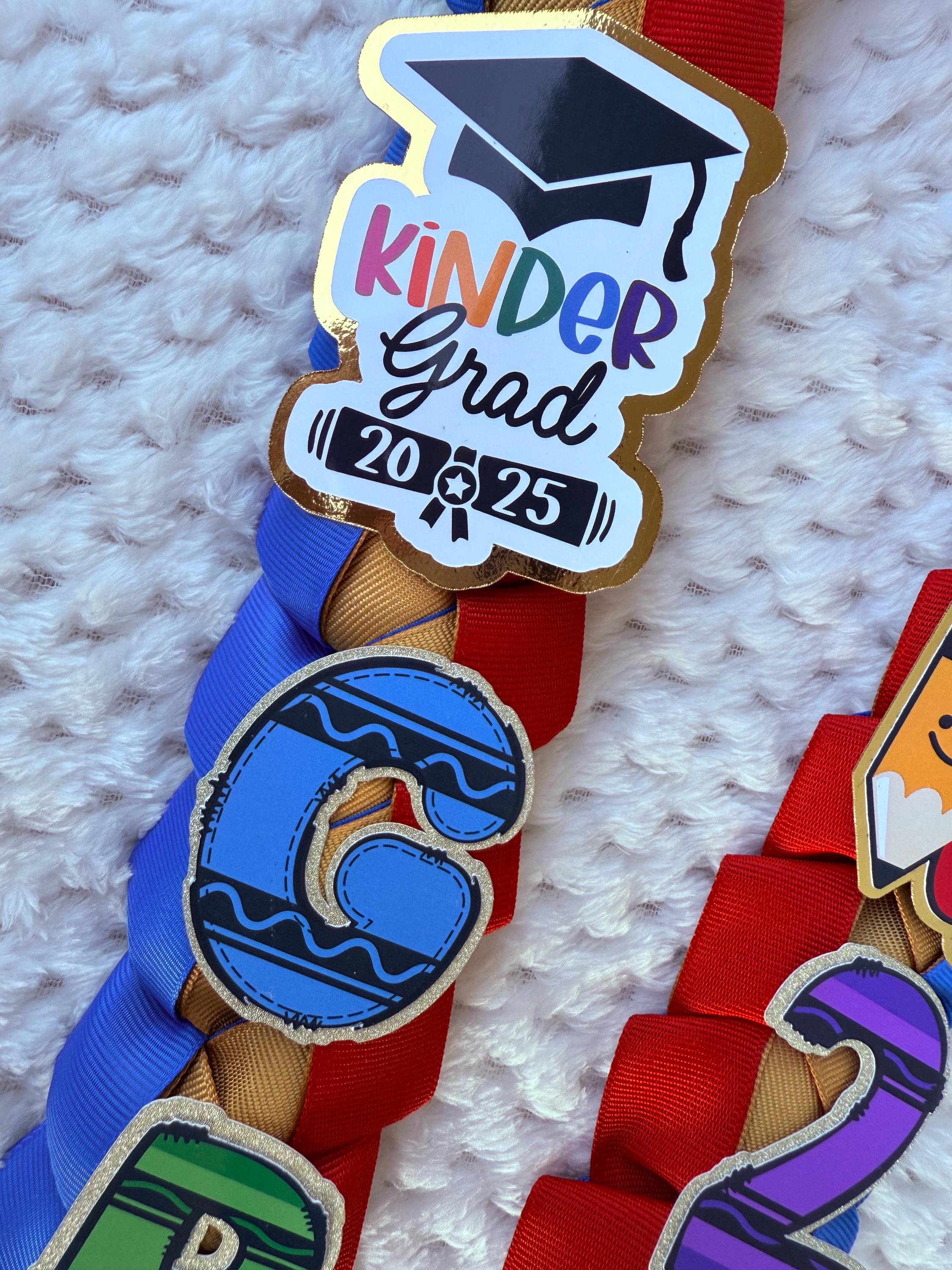 Crayon Inspired Kindergarten lei senior graduation gift