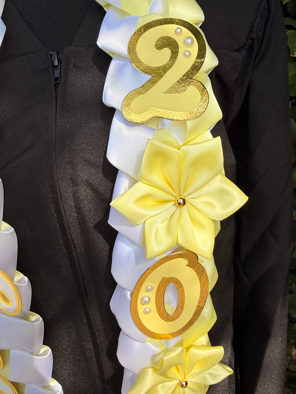 Graduation Ribbon Lei 2026 Satin Braid Lei Personalized Name Graduation Lei Butterfly Grad Lei High School or College gift