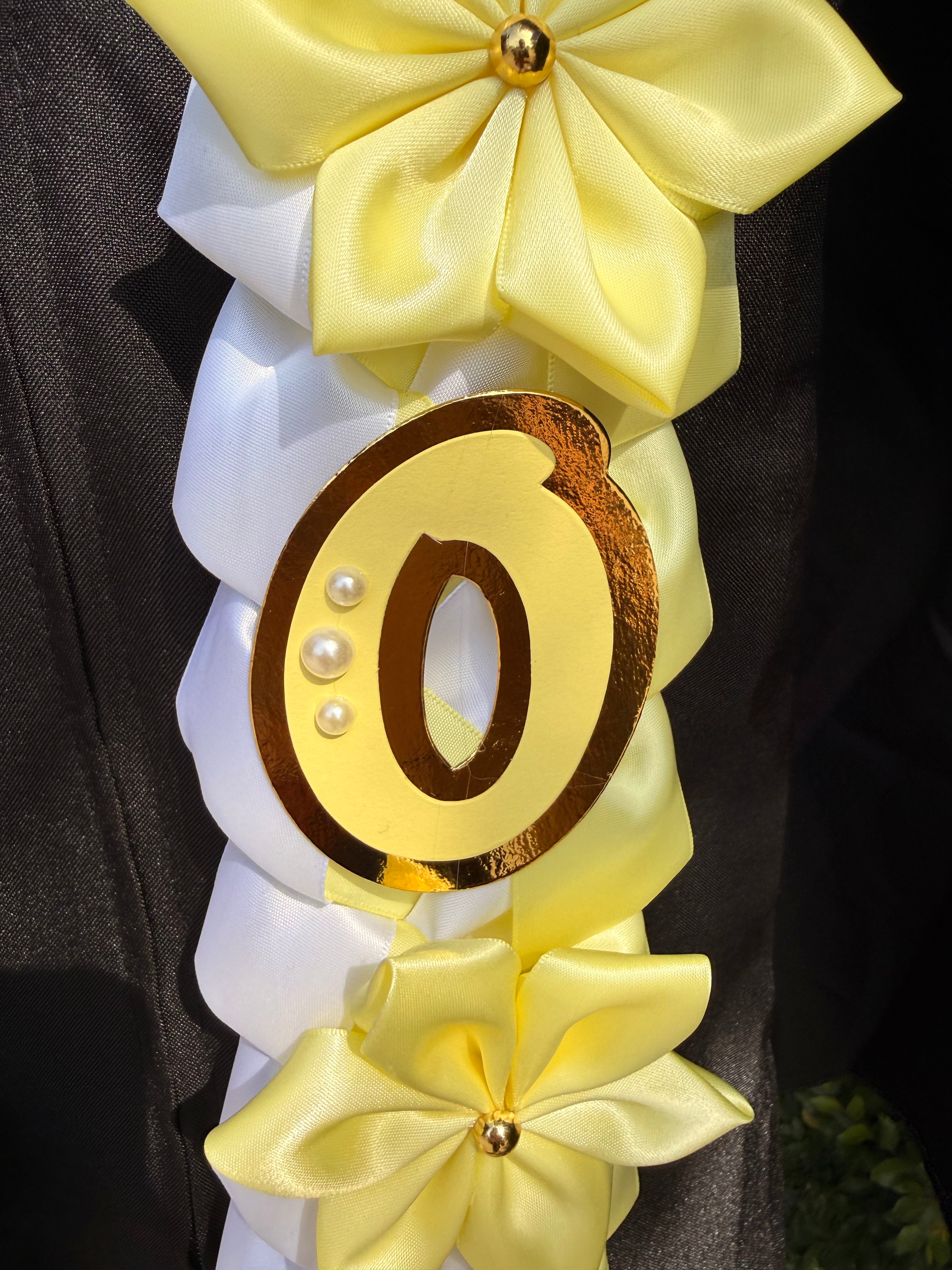 Graduation Ribbon Lei 2026 Satin Braid Lei Personalized Name Graduation Lei Butterfly Grad Lei High School or College gift