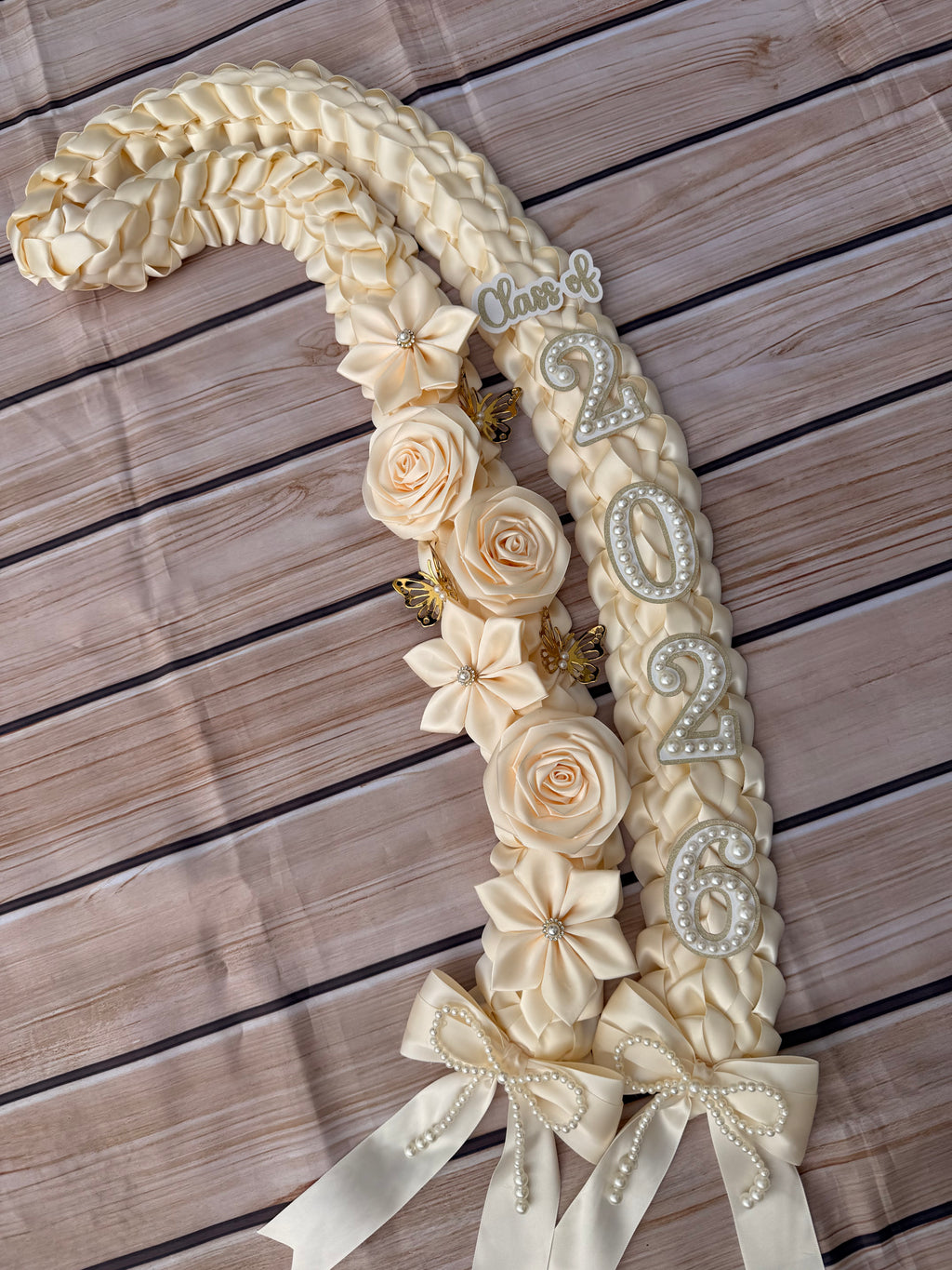 Graduation Lei and Cap Set, Ribbon Lei, Class of 2026 Gift