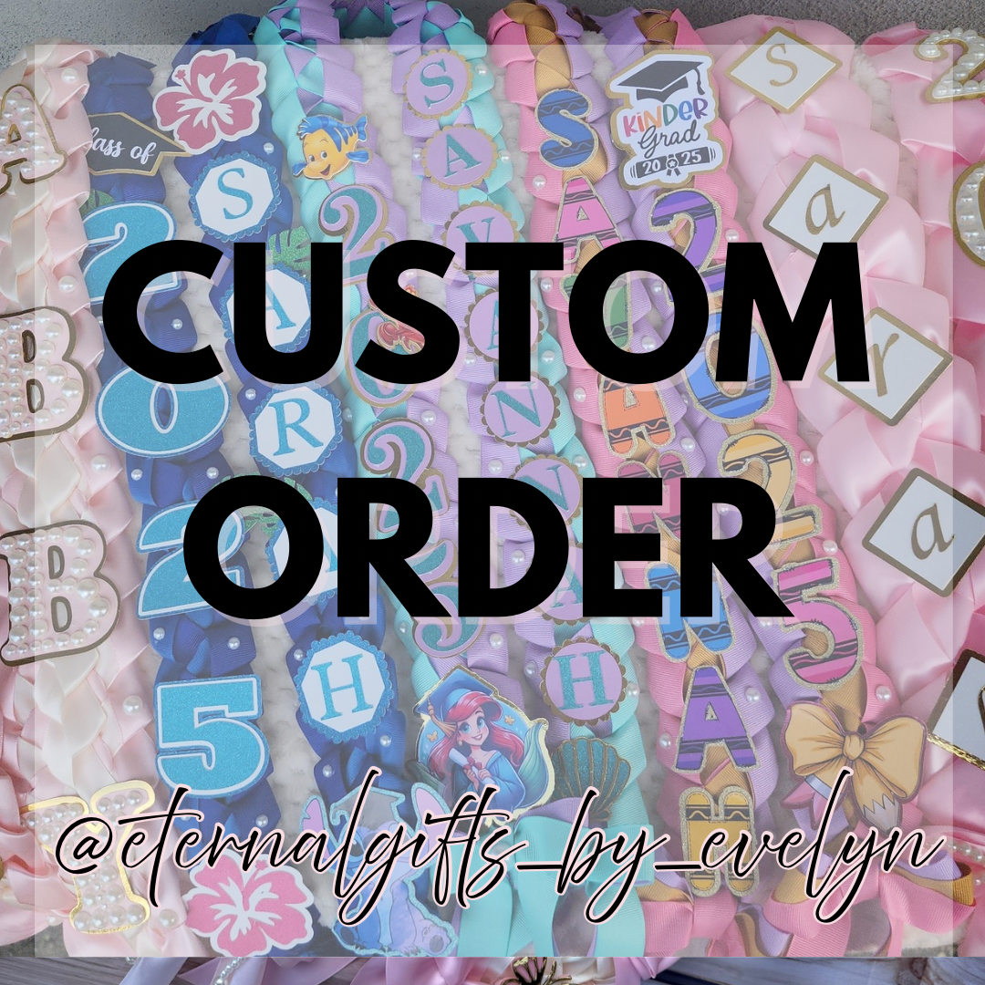 Custom 2026 Graduation Lei, Single Braided Character