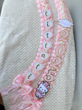Coquette Graduation Ribbon Lei withPearl Accents, Class of 2026, Double braided lei