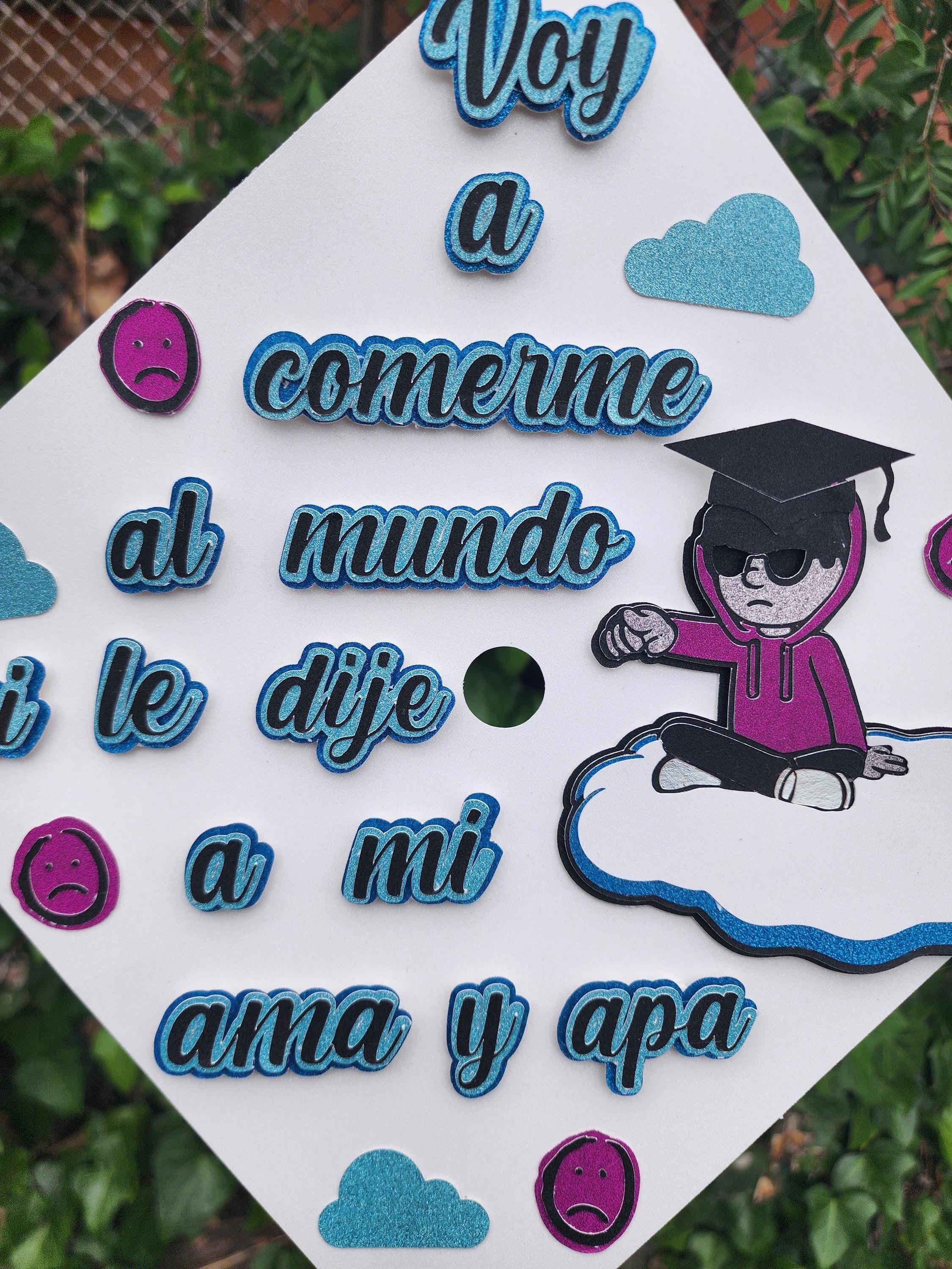 Junior H Graduation Cap Topper | Voy a Comerme al Mundo | Latino Grad Cap | Sad Boy Corridos | Class of 2026