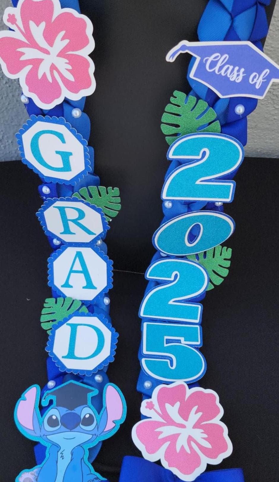 Custom Graduation Ribbon Lei: Class of 2026, Keepsake Grad Gift