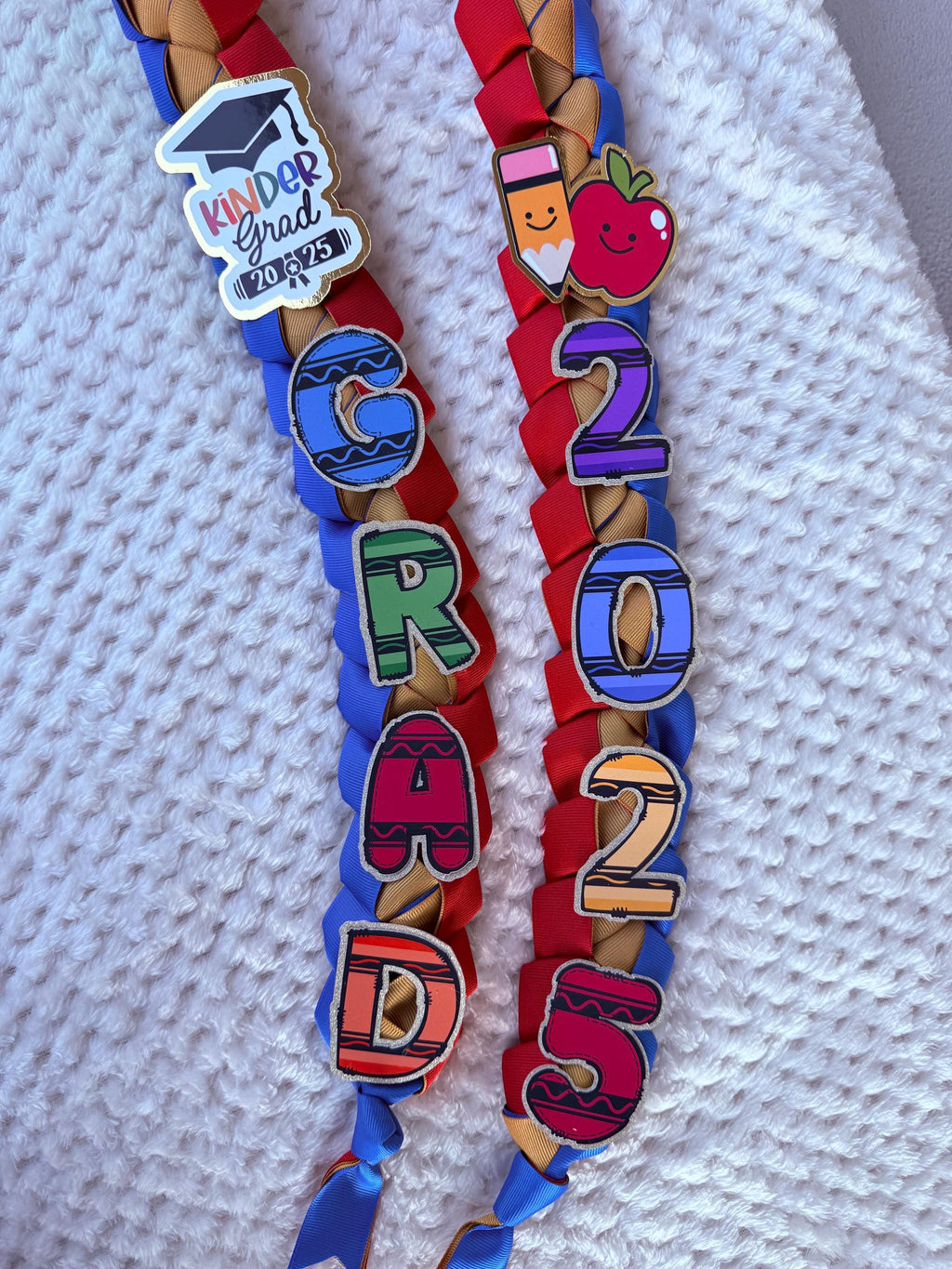 Crayon Inspired Kindergarten lei senior graduation gift
