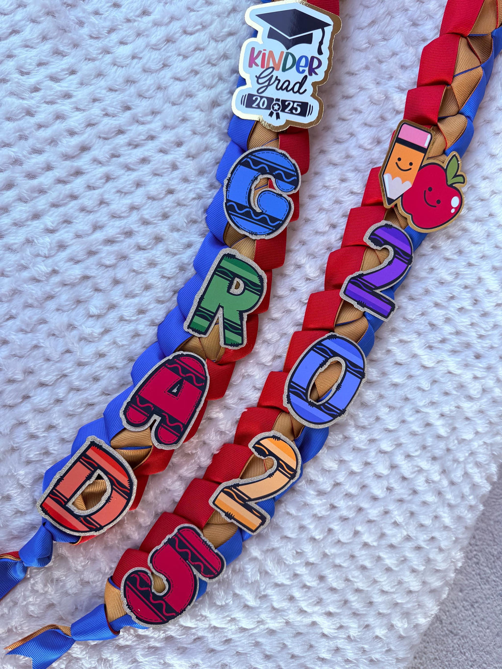 Crayon Inspired Kindergarten lei senior graduation gift