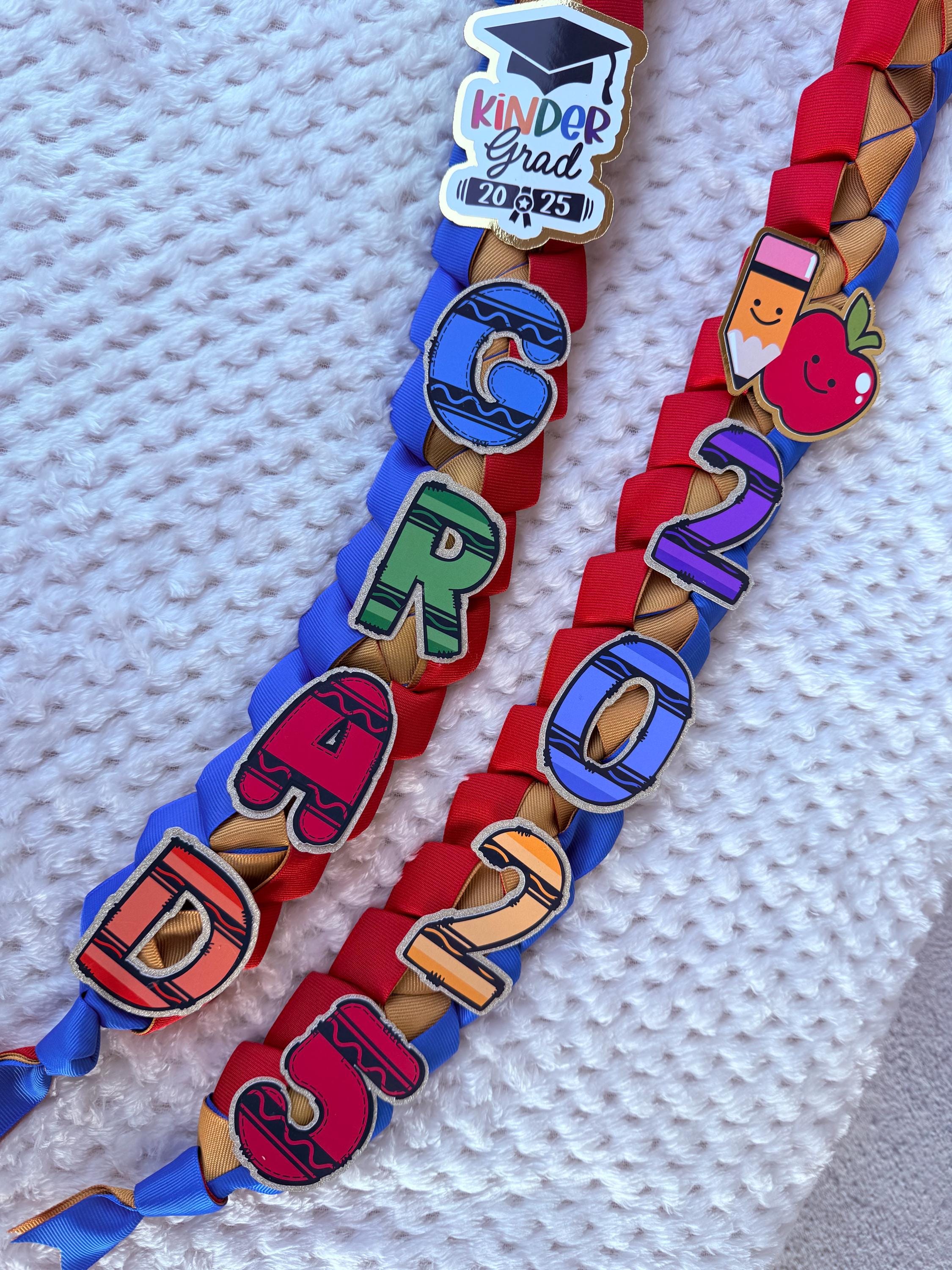 Crayon Inspired Kindergarten lei senior graduation gift