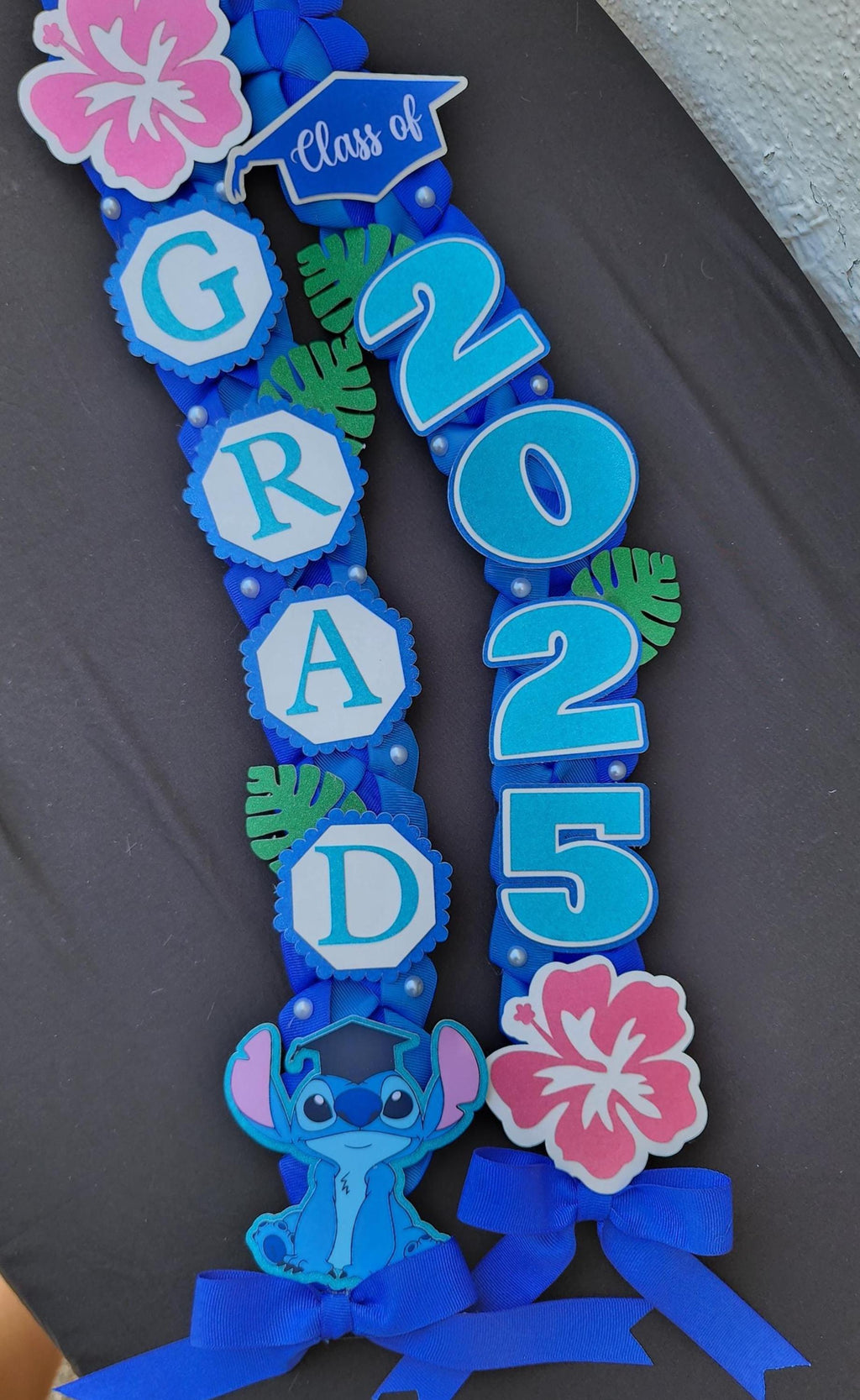Custom Graduation Ribbon Lei: Class of 2026, Keepsake Grad Gift