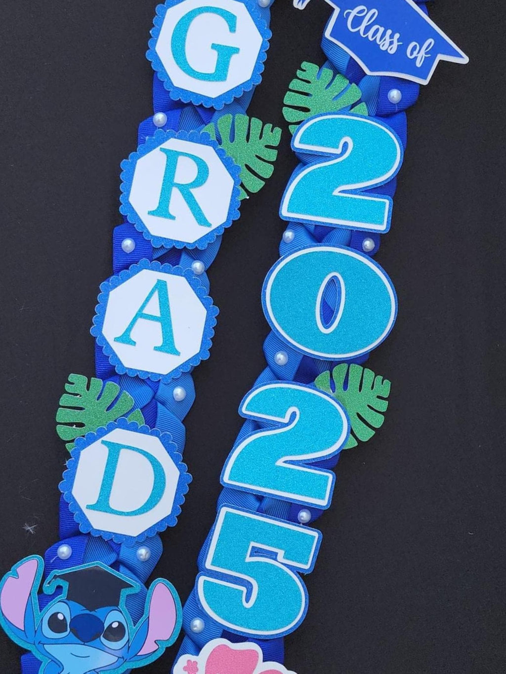 Custom Graduation Ribbon Lei: Class of 2026, Keepsake Grad Gift