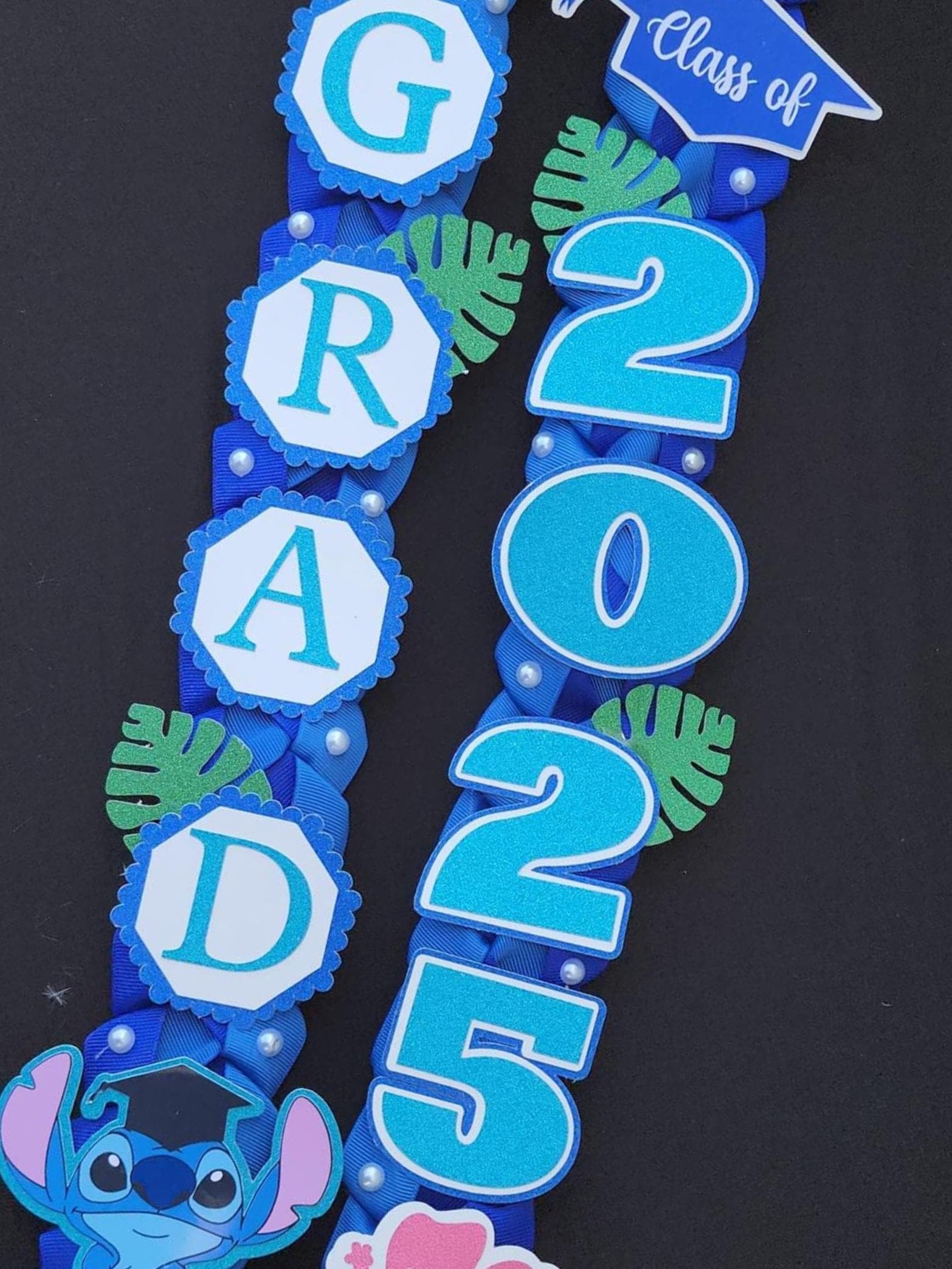 Custom Graduation Ribbon Lei: Class of 2026, Keepsake Grad Gift